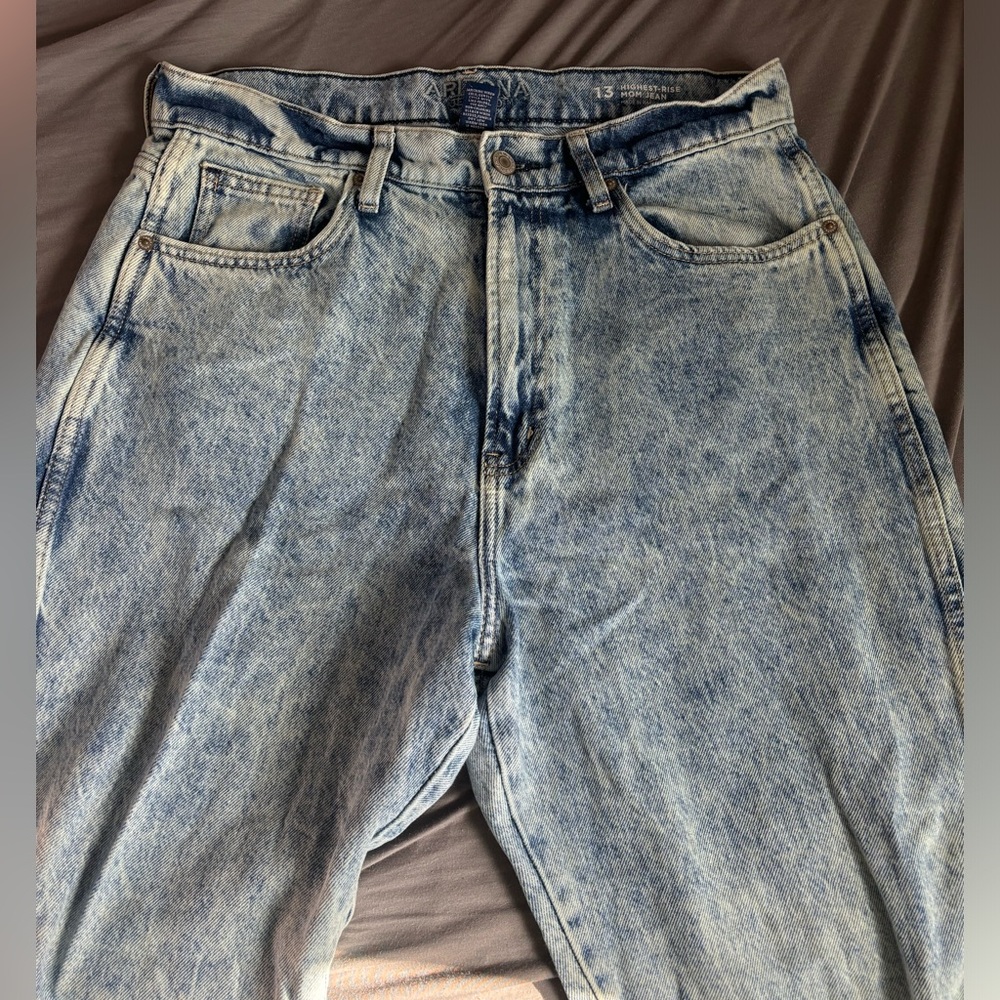 Arizona jean co size 13 high rise acid wash mom jeans